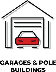 car in garage icon - Crystal Falls, Michigan Garage Builder