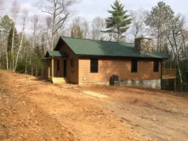 new custom built cabin in woods