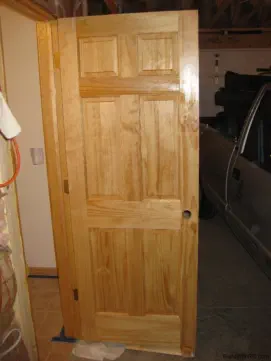 new wood door install