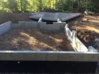 basement poured concrete walls view from top