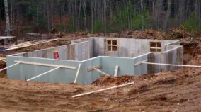 concrete basement foundation in Iron County Michigan